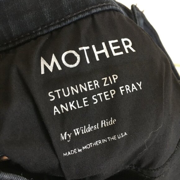 MOTHER Jean Womens 25 Stunner Zip Ankle Step Fran My Wildest Ride Dark Blue - Picture 14 of 15
